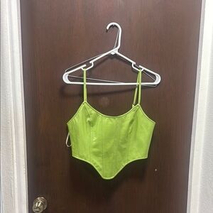 Forever 21 Neon Green Corset Top